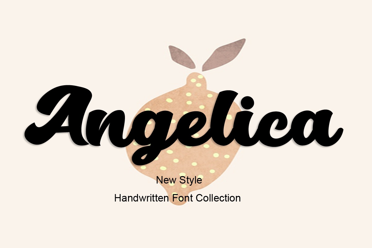 Beispiel einer Angelica-Schriftart